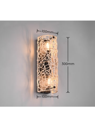 Reality Leuchten Wandleuchte LOVIS in naturbelassen