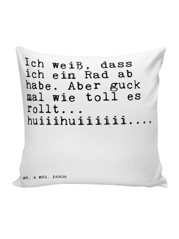 Mr. & Mrs. Panda Kissen Ich weiß, dass ich... mit Spruch in Weiß