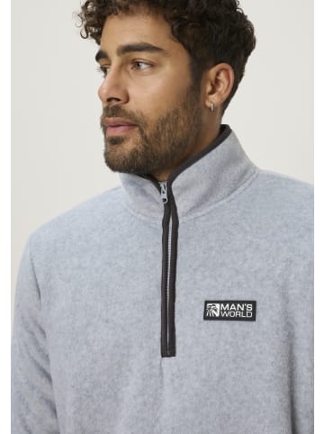 Man's World Fleecepullover in grau