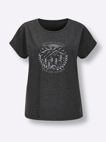 WITT WEIDEN Freizeitshirt in graphit-meliert