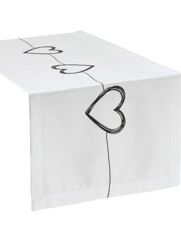 Erwin Müller Tischläufer in weiß-schwarz