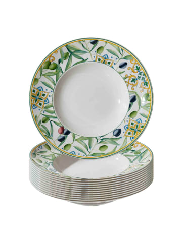 Ritzenhoff & Breker 12er Set Pastateller Roma Oliva ø 30,5 cm in grün