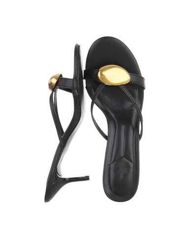 Ital-Design High-Heel Sandalette in Schwarz