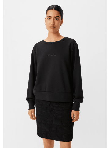 comma CI Sweatshirt langarm in Schwarz