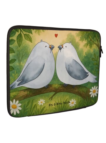 Mr. & Mrs. Panda Notebooktasche Turteltauben Liebe Design ohne S... in Weiß