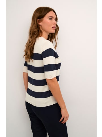 Kaffe Strickpullover KAlizza Regular fit in Navy/Turtledove Bold Stripe