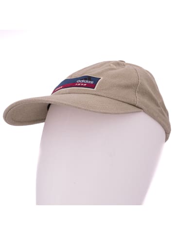 adidas Cap Corp. Badge Canvas Basecap in Braun