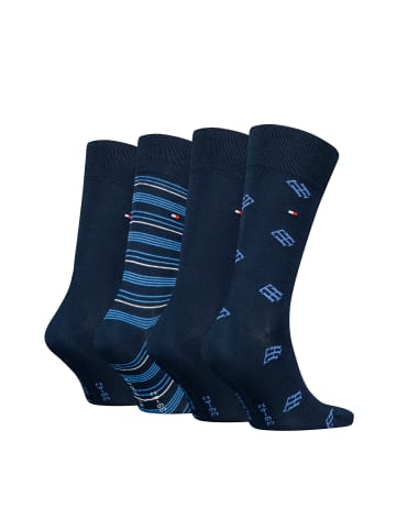 Tommy Hilfiger Socken TH Men Sock 4P Giftbox Monogram in Navy