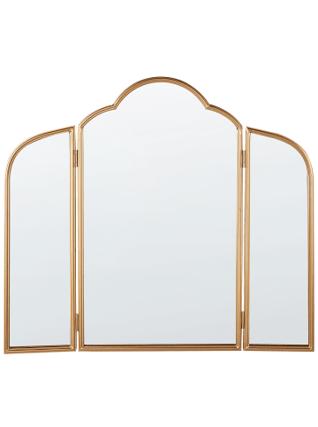 Beliani Dekospiegel SAVILLY in Gold - (W) 87 x (H) 77 x (L) 2 cm