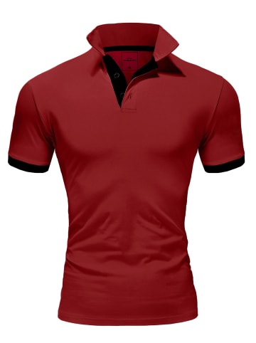 behype Poloshirt BASE in bordeaux