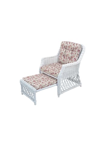 möbel-direkt Rattansessel mit Kissen Donald in weiß