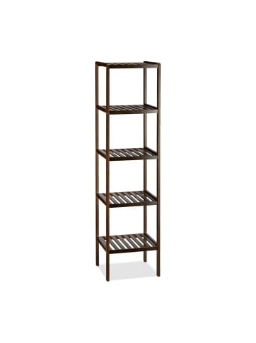 relaxdays Badregal in Dunkelbraun - (B)34,5 x (H)139,5 x (T)33 cm