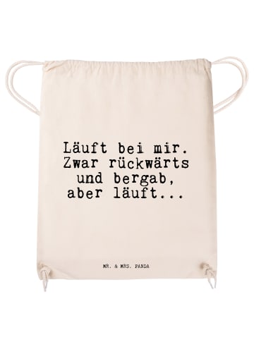 Mr. & Mrs. Panda gymnastiktasche Läuft bei mir. Zwar... mit Spruch in Creme