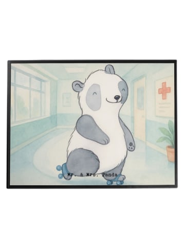 Mr. & Mrs. Panda Schreibunterlage Panda Inliner fahren Design oh... in Weiß