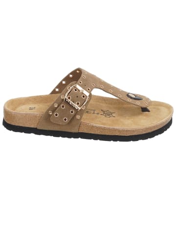 BIOSOFT Sandalen Zehentrenner Nieten in Braun