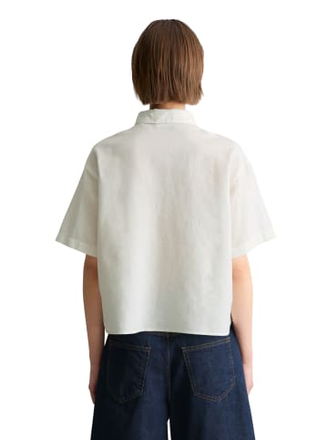 Marc O'Polo DENIM Kurzarm-Bluse relaxed in Silky White