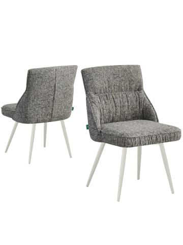 DUBI Möbel 2er-Set: Drehstuhl MELINA in Dunkelgrau - (B)49 x (H)83 x  (T)62 cm