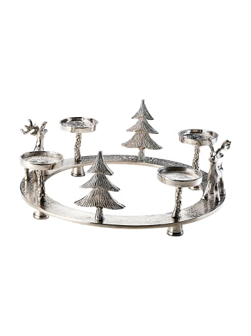 kobolo Adventskranz DEER4LGHT L in Silber