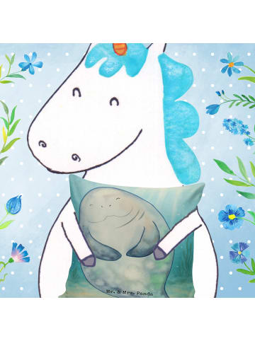 Mr. & Mrs. Panda kuschelkissen 40x40 Seekuh Happy Design ohne Sp... in Weiß