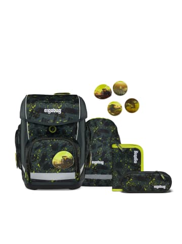Ergobag Grundschulranzen-Set CUBO MähdreschBär 5-tlg. in Grün