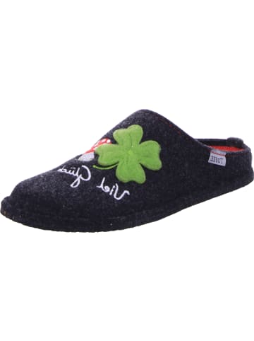 Tofee Pantoffel in schwarz