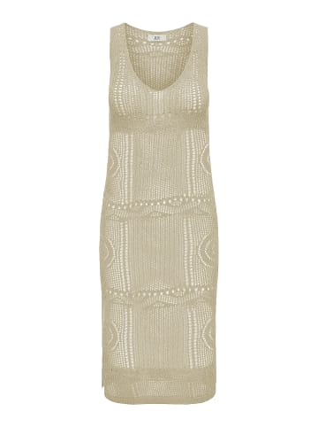 JACQUELINE de YONG Kleid Locker Leichtes Sommer Basic Midi-Strickkleid in Beige