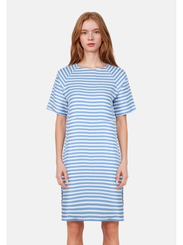 Salzhaut Knielanges Kleid (Midi) UPHEBEN - STRIPES in Offwhite Ice Blue