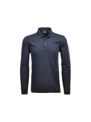 Ragman Poloshirt langarm in marineblau