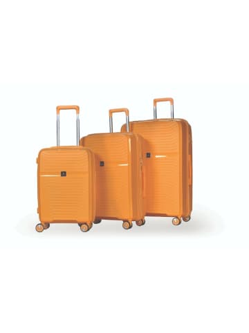 Hoffmanns 3-tlg. Hartschalenkofferset aus leichtem Kunststoff in Orange