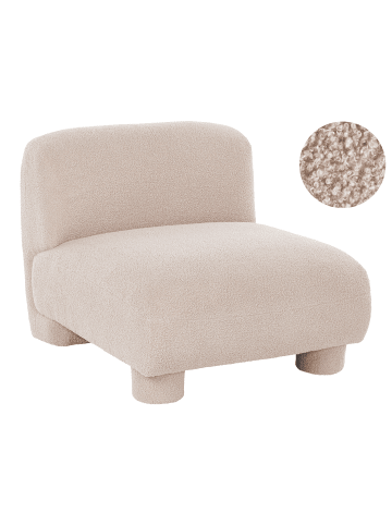 Beliani Sofaelement MJALBI in Beige - (W) 81 x (H) 69 x (L) 91 cm