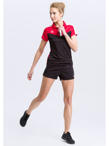 erima Damen Squad Poloshirt in rot/schwarz/weiss