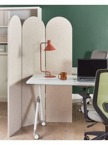 Beliani Büro-Raumteiler SLIMMY in Beige - (W) 120 x (H) 160 x (L) 2 cm