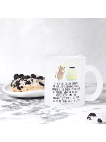 Mr. & Mrs. Panda Glühweinglas Maus Sterne mit Spruch in Transparent