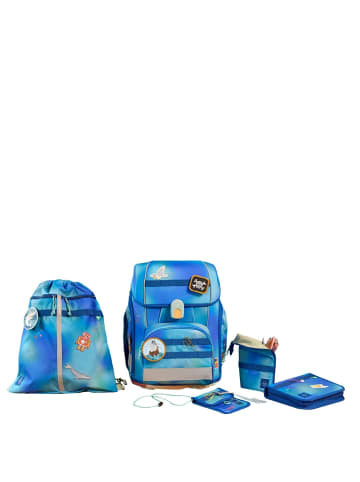 Lässig School Set Boxy Unique - Schulranzen Set 7tlg. (Gradient Green/Blue) in Gradient Green/Blue