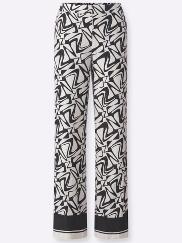 Heine Druck-Hose in schwarz-champagner-bedruckt