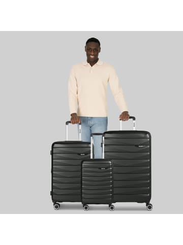 Bench Paris 4 Rollen Kofferset 3-teilig mit Dehnfalte in black