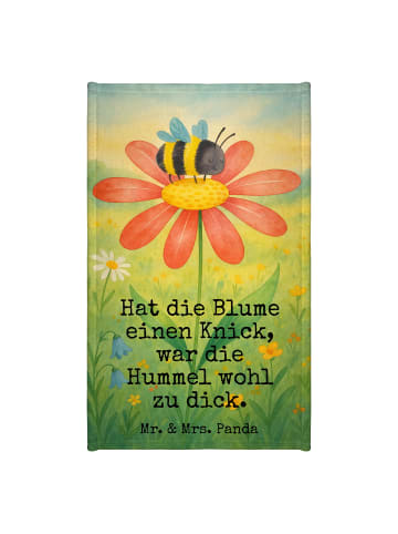 Mr. & Mrs. Panda Gästehandtuch Hummel Blume Design mit Spruch in Weiß