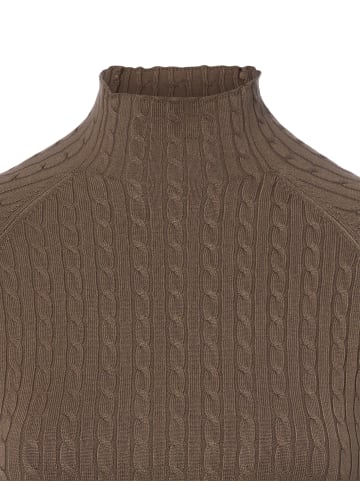 Marie Lund Strickpullover in taupe - 0001