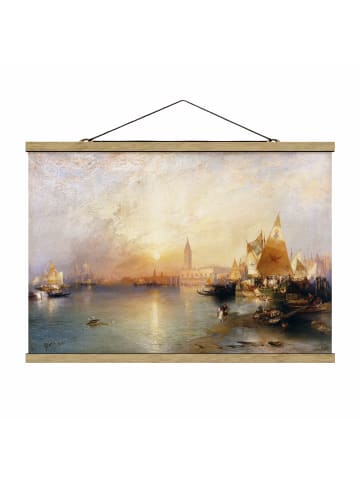 WALLART Stoffbild - Thomas Moran - Venedig bei Sonnenuntergang in Pastell