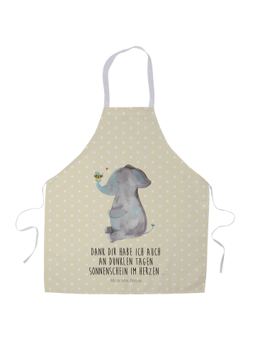 Mr. & Mrs. Panda Schürze Elefant Biene mit Spruch in Gelb Pastell