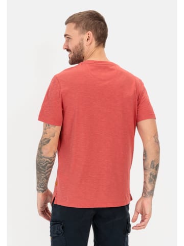 Camel Active Henley-Shirt aus zertifiziertem Organic Cotton in Rot