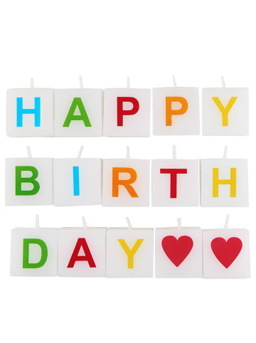 Butlers Butlers Kerzen-Set HAPPY BIRTHDAY 15-tlg. in Multicolor