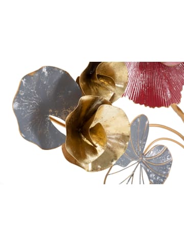 Mauro Ferretti 3D-Dekorplatte mit mehrfarbigen Metallblumen, 61,6 x 9,5 x 111,8 cm