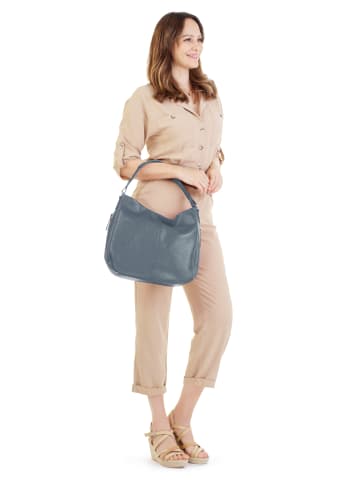 Cluty Shopper echt Leder in blau