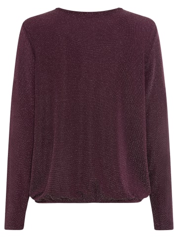 Olsen Langarmshirt Clara in aubergine silber - 0001