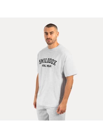 SMILODOX T-Shirt Kayson in Grau Melange
