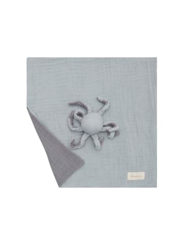 leevje Baby Kuscheltuch aus Musselin 'octopus' in blue