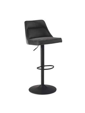 FineBuy Barstuhl in Grau / Samt / 45x51x106