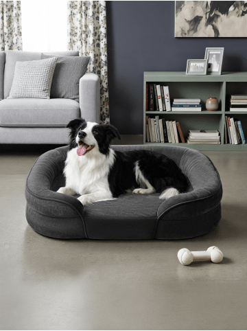 Feandrea Hundebett Blomfy in Schiefergrau - (B)91 x (H)18 x (T)68 cm