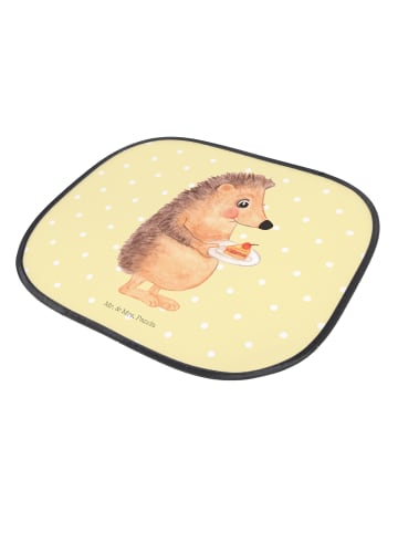 Mr. & Mrs. Panda Auto Sonnenblende Igel Kuchenstück ohne Spruch in Gelb Pastell